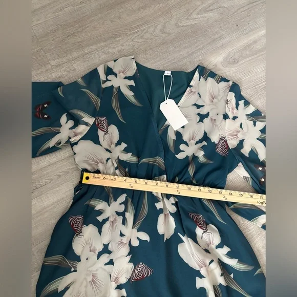 Butterfly Floral Dress Women’s Size Medium Cocktail Wedding Guest Summer NWT - Picture 8 of 10